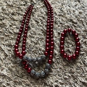 Red and black necklace